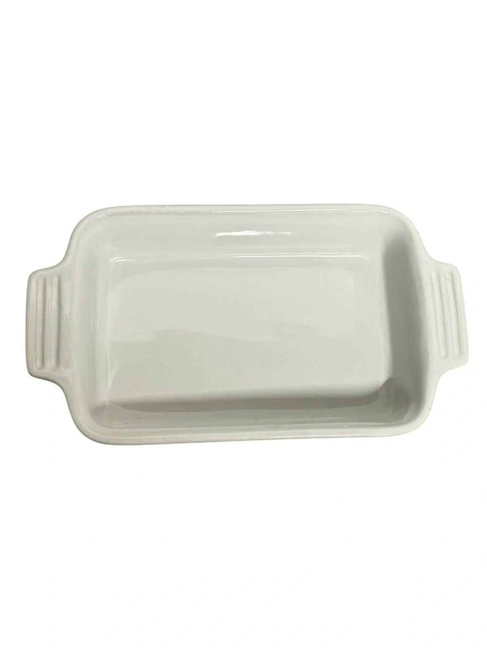 Le Creuset Small White Rectangular Baking Dish with Handles